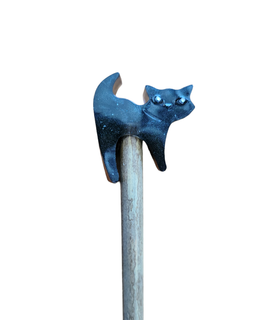 Plant Stake (Mini Black Cat)