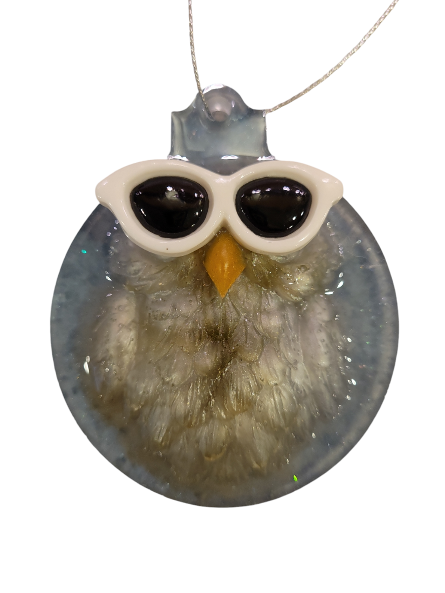 Owl with sunglasses (ornaments)