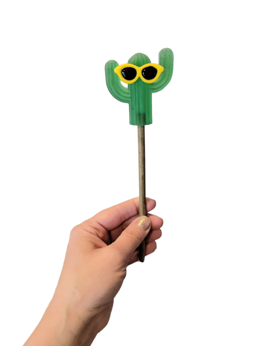 Plant decor stake (Cactus with sunglasses)